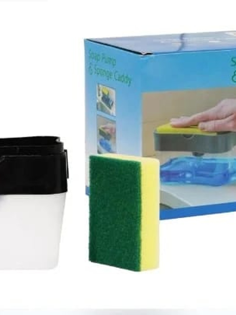 DISPENSADOR DE JABON + ESPONJA 1