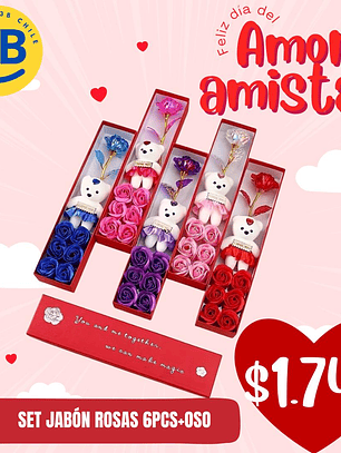 JABON ROSA 6PCS + OSO CDG- 11639