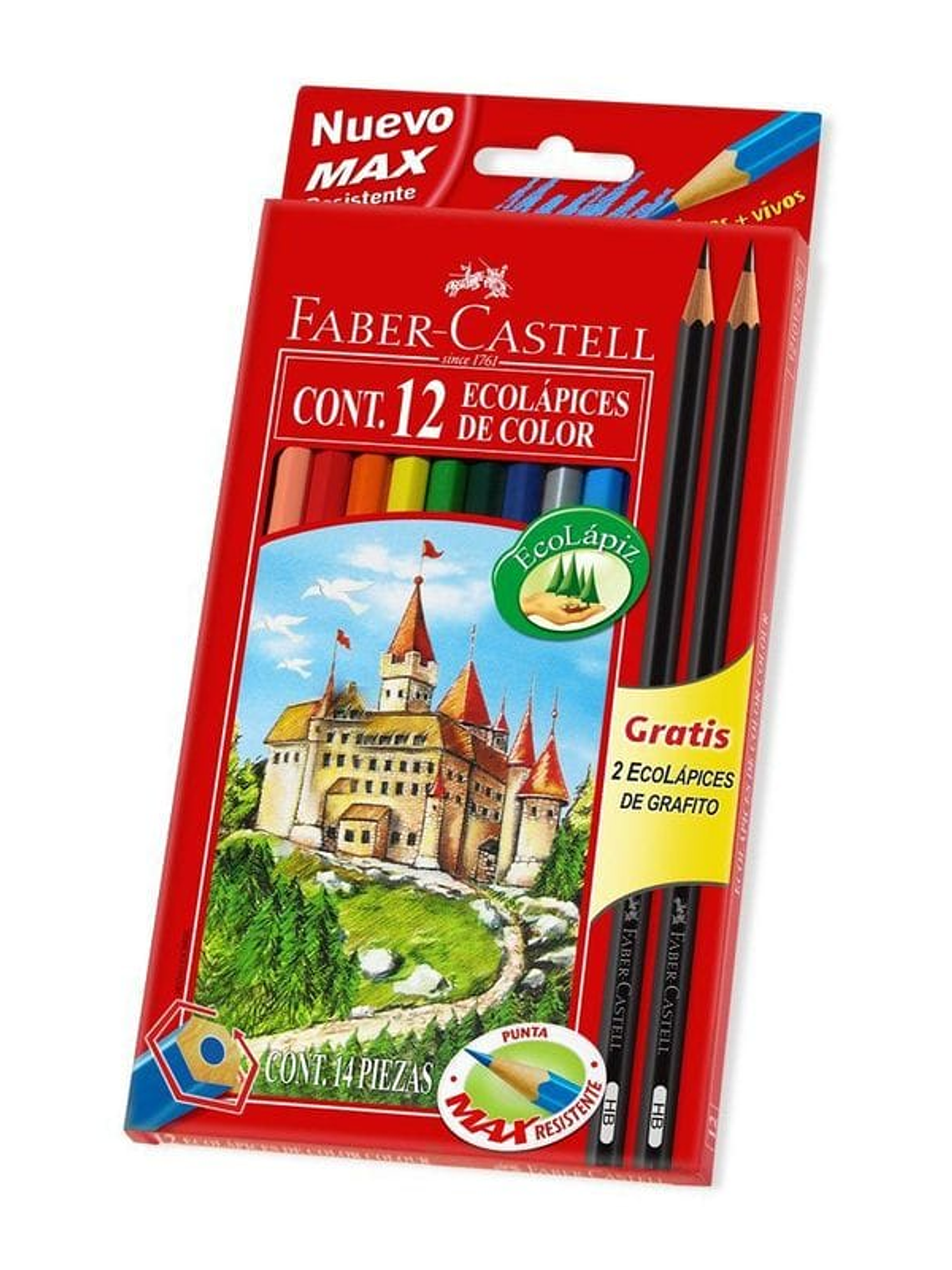 COLORES + LAPIZ GRAFITO FABER CASTELL 14PCS 1