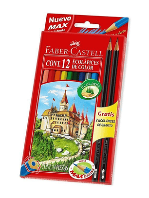 COLORES + LAPIZ GRAFITO FABER CASTELL 14PCS