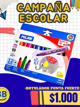 ROTULADOR PUNTA FUERTE 12PCS