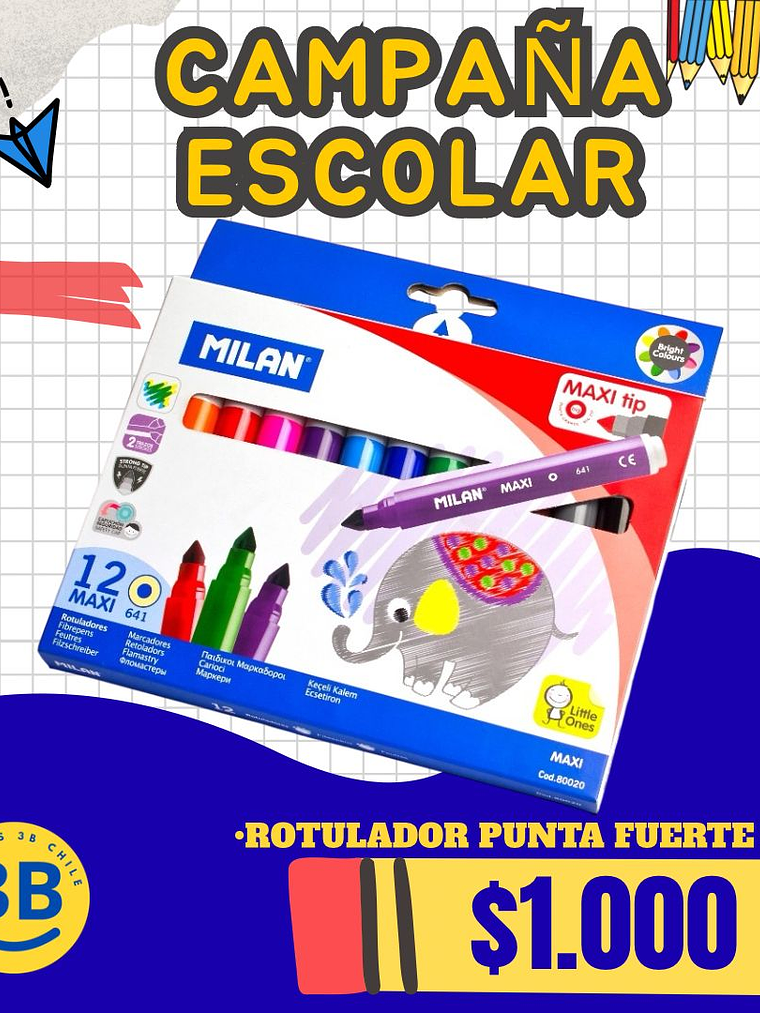 ROTULADOR PUNTA FUERTE 12PCS 1