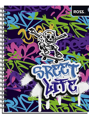 CUADERNO SEMI TAPA DURA ROSS 100HOJAS 7MM 