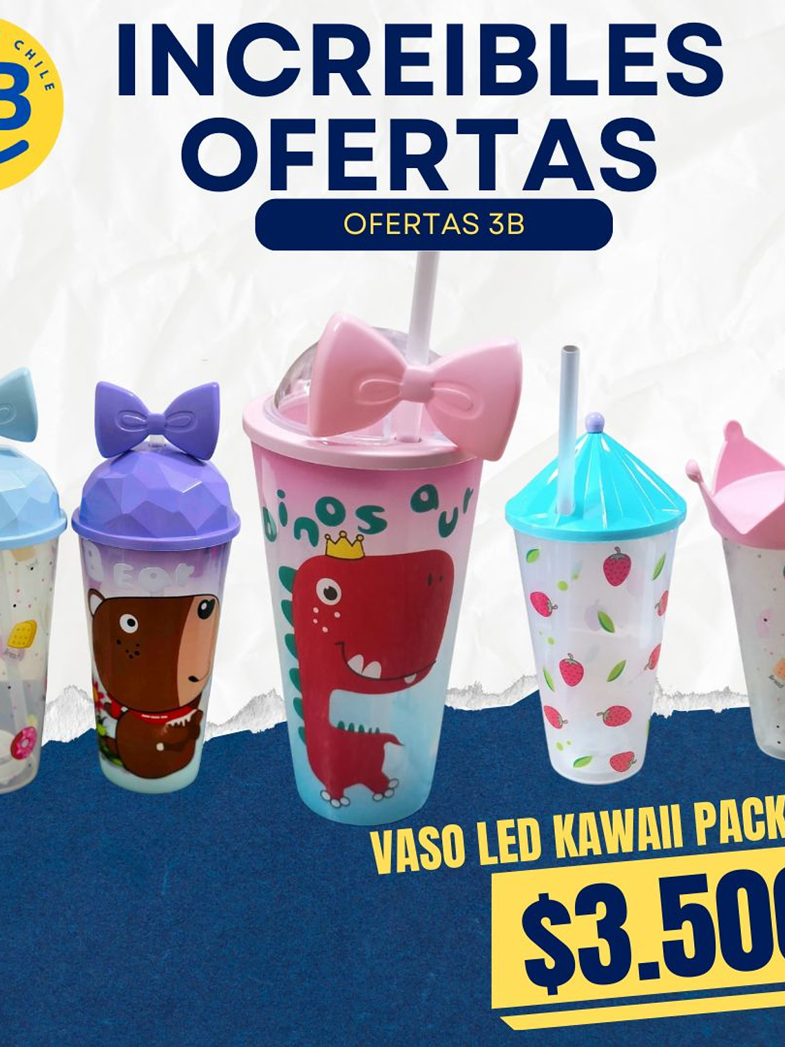 VASO LED KAWAII 12PCS 1