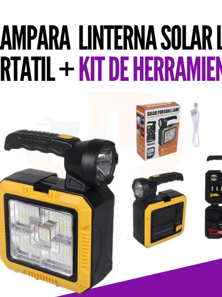 LINTERNA SOLAR+KIT HERRAMIENTAS  1
