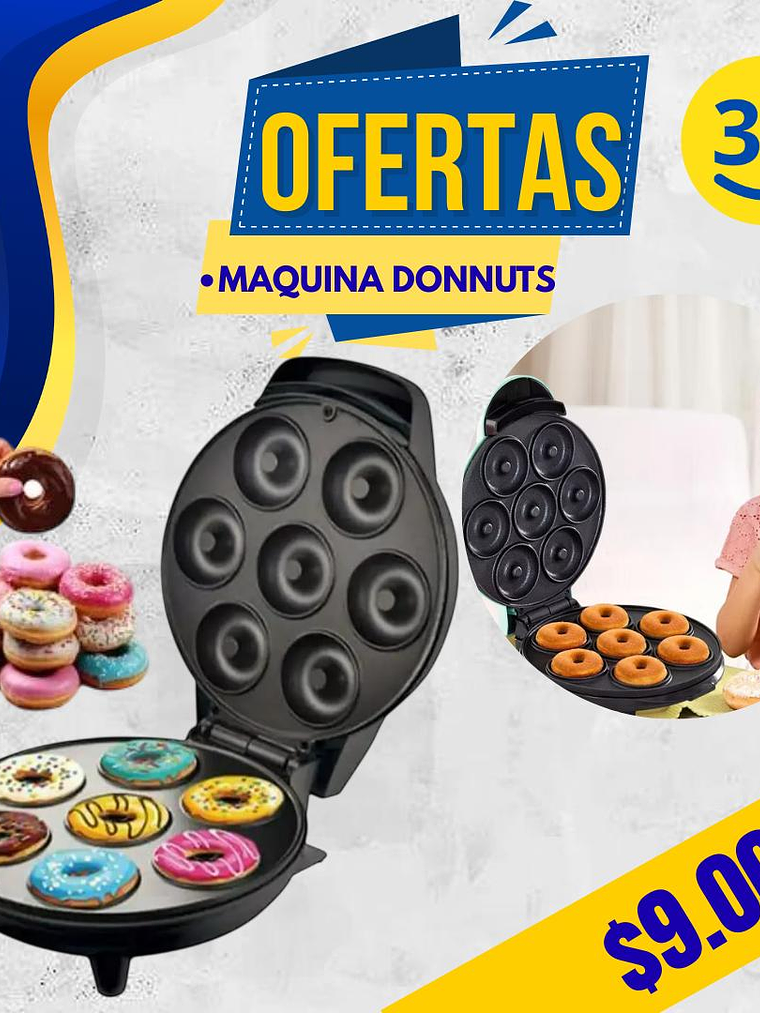 Maquina donnuts 7pcs grande  1