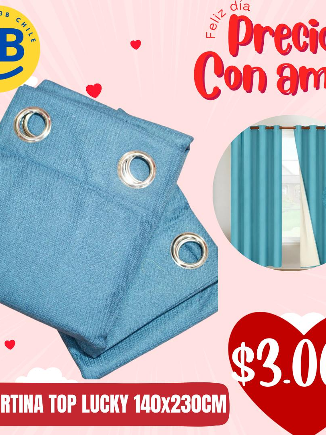 CORTINA TOP LUCKY 140X230CM 2