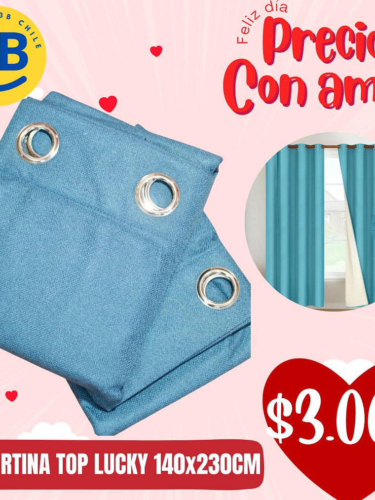 CORTINA TOP LUCKY 140X230CM 2