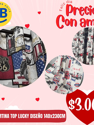 CORTINA TOP LUCKY 140X230CM