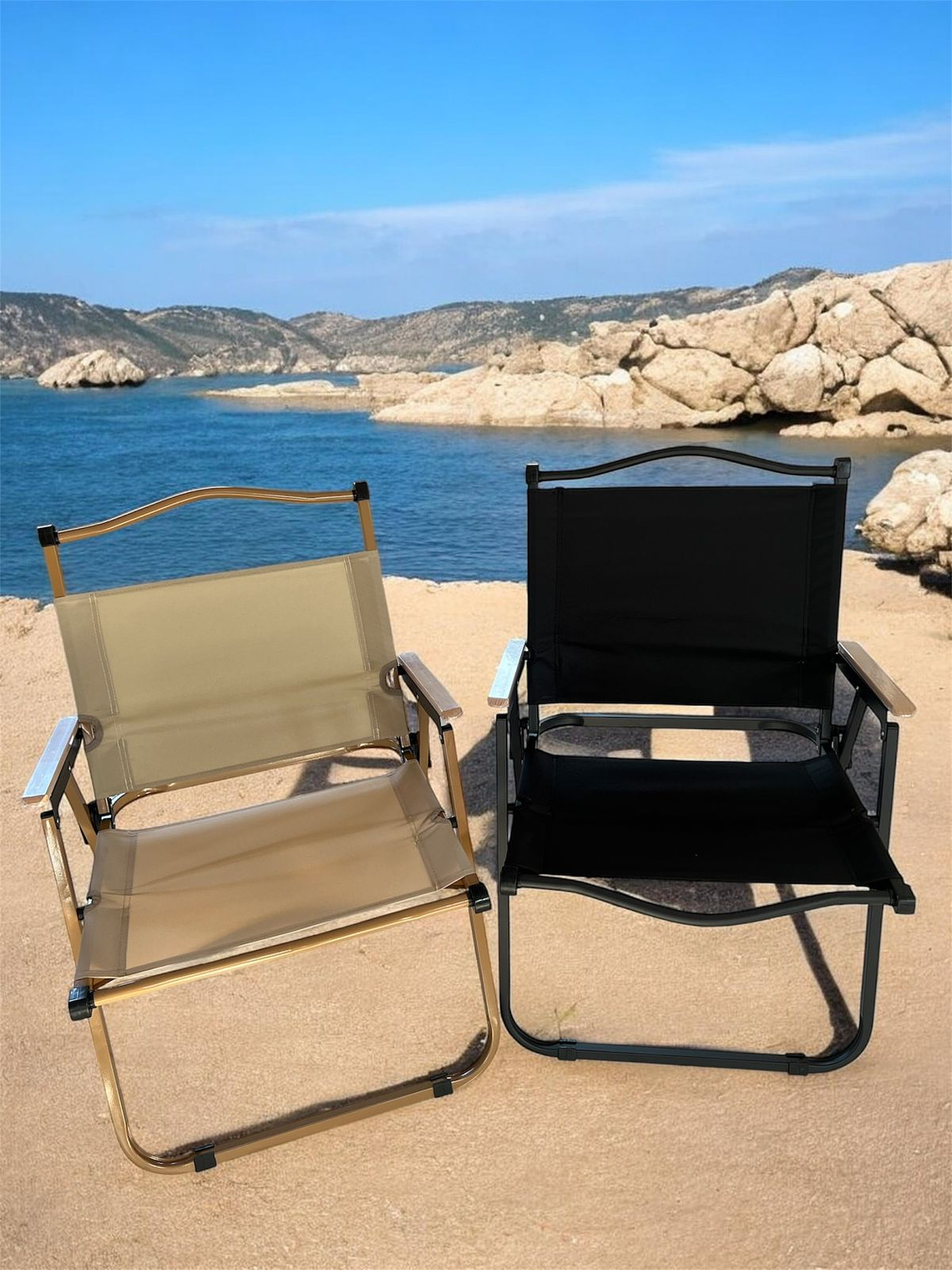 CAMPING PLEGABLE BEIGE/NEGRA  1