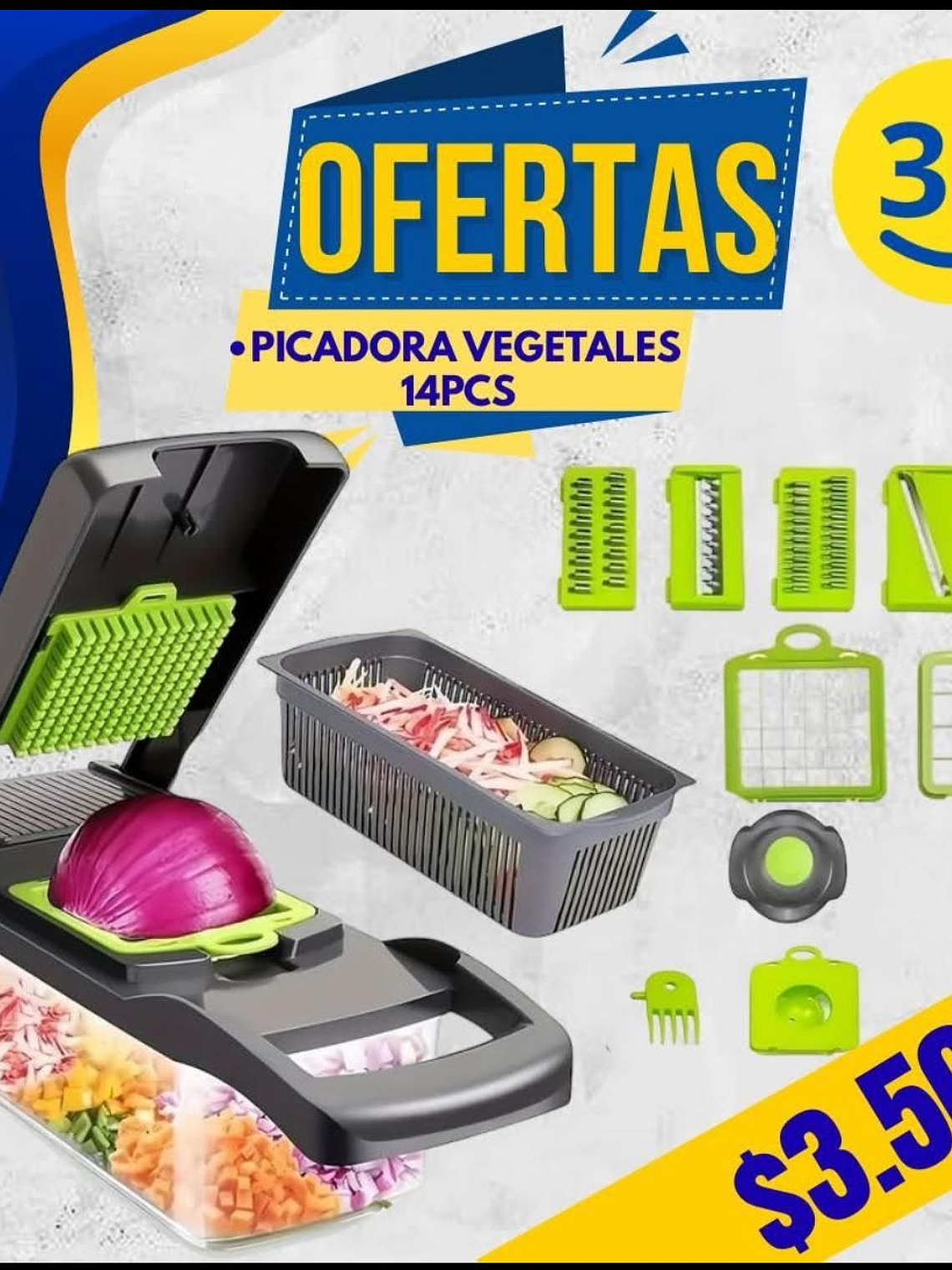 PICADORA VEGETALES 14PCS 1