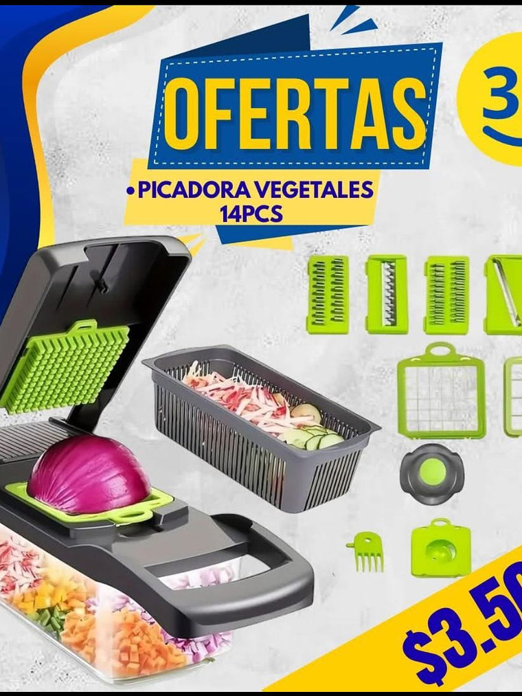 PICADORA VEGETALES 14PCS 1