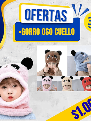 GORRO OSO CUELLO