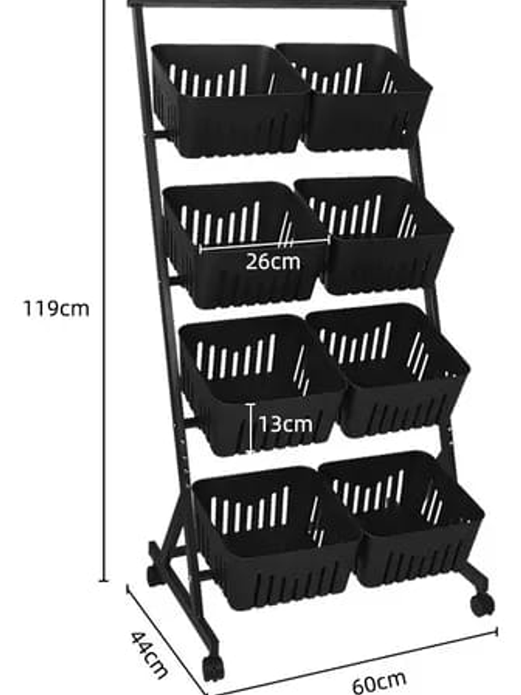 ORGANIZADOR DE VERDURAS 4 NIVELES 8PCS  2