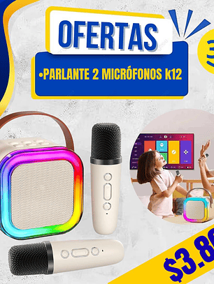  PARLANTE 2 MICRÓFONO K12
