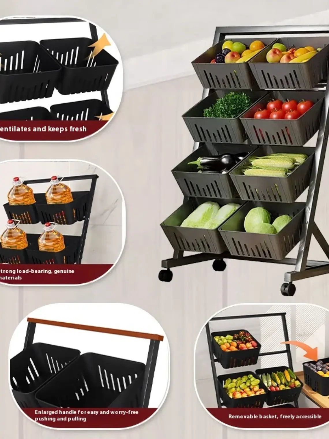 ORGANIZADOR DE VERDURAS 4 NIVELES 8PCS  2