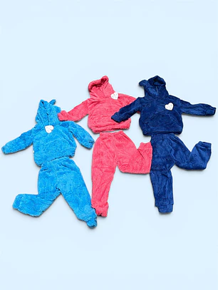 PIJAMA TEXTURIZADA CON GORRO NIÑO/NIÑA