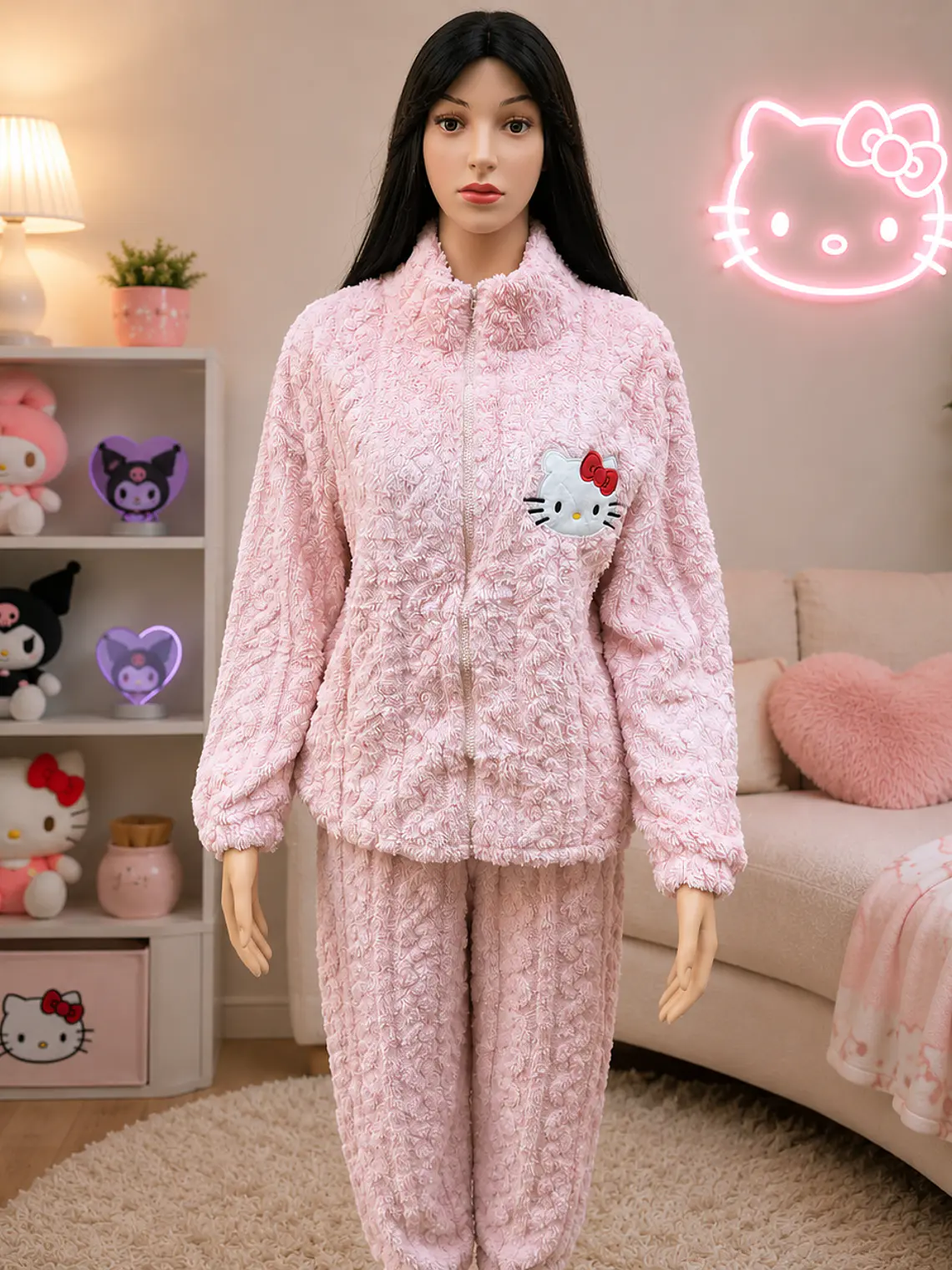 PIJAMA TEXTURIZADA CON CIERRE  2