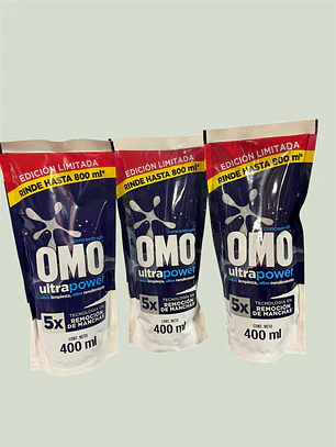 DETERGENTE LÍQUIDO OMO 400 ml X CAJA DE  15 PCS 