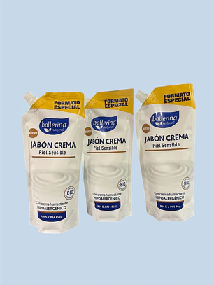 JABÓN CREMA PIEL SENSIBLE X CAJA DE  18 PCS 