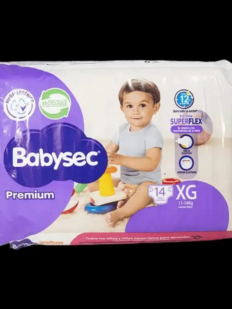 PAÑALES DESECHABLES BABYSEC 14PCS XG 1
