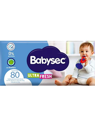 TOALLA HUMEDA BABYSEC 80 PCS X 12 PCS 