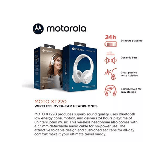 Audifonos Motorola MOTO XT220 HEADPHONES - Image 2
