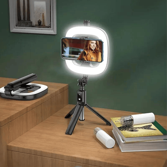 Baston Selfie con aro de luz Hoco LV03 + - Image 4