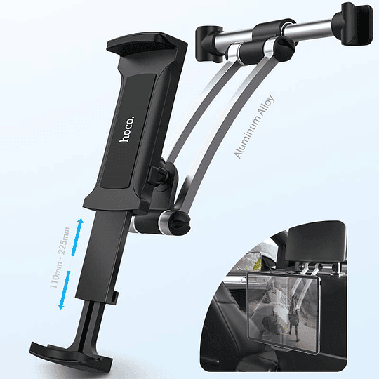 SOPORTE DE MOVIL/TABLET PARA CABECERA VEHÍCULO HOCO ALUMINI