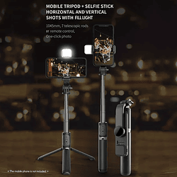 BASTON SELFIE SOPORTE LUZ LED Q02S - Image 4