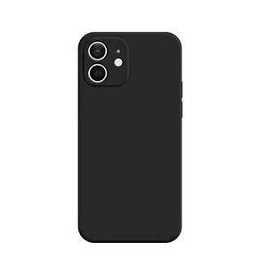 Carcasa Para iphone 12 silicona Colores - negro