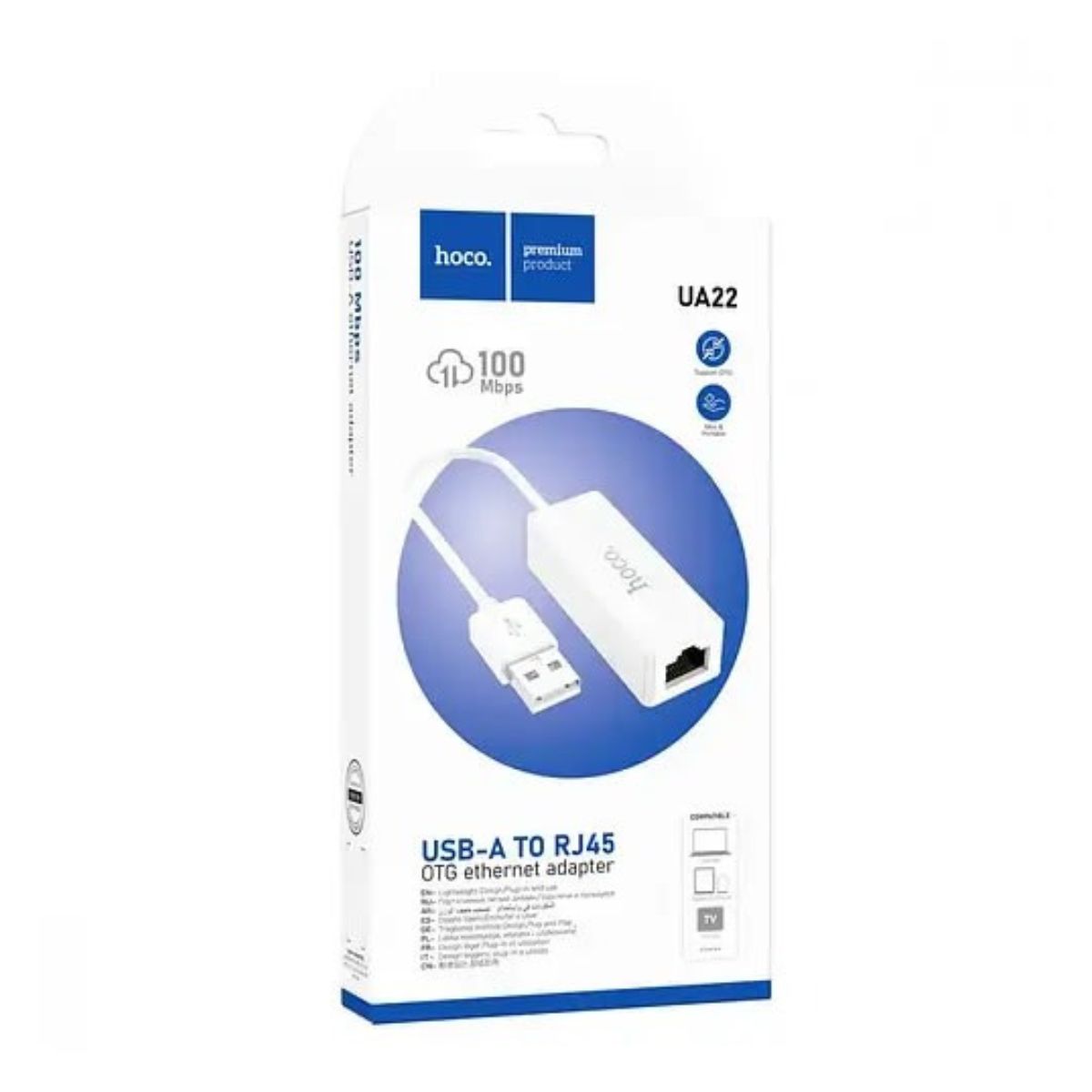 USB LAN RJ45 CABLE BLANCO