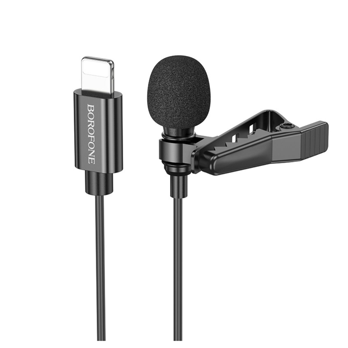 MICROFONO LAVALIER PARA IPHONE BOROFONE NEGRO