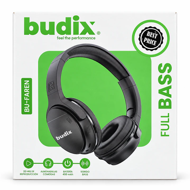 Audífonos Inalámbricos Budix BU-FAREN Bluetooth 5.3 Negro 2