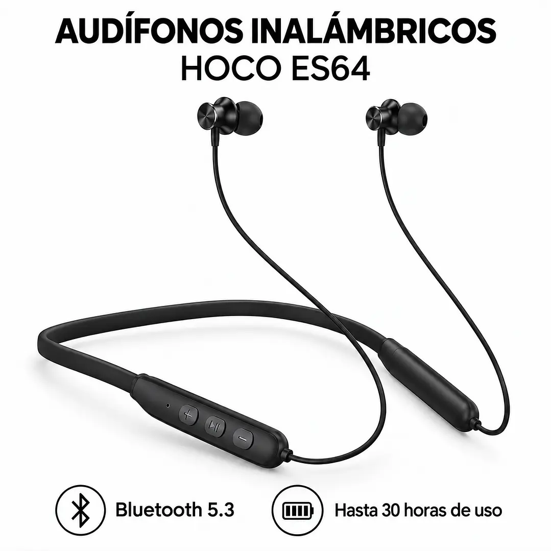 Audífonos Inalámbricos Hoco ES64 Bluetooth V 5.3 Negro 3