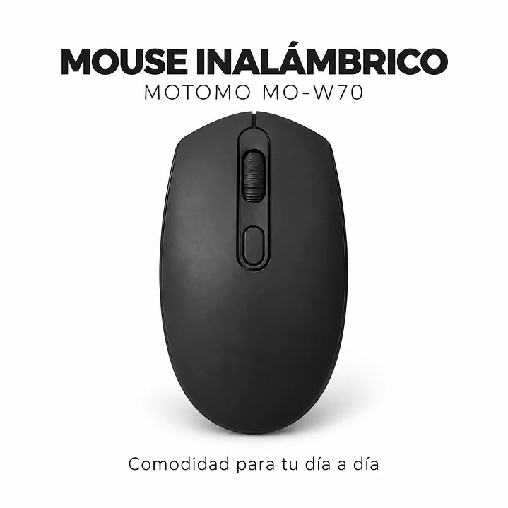 Mouse Inalambrico Negro Motomo W70 2