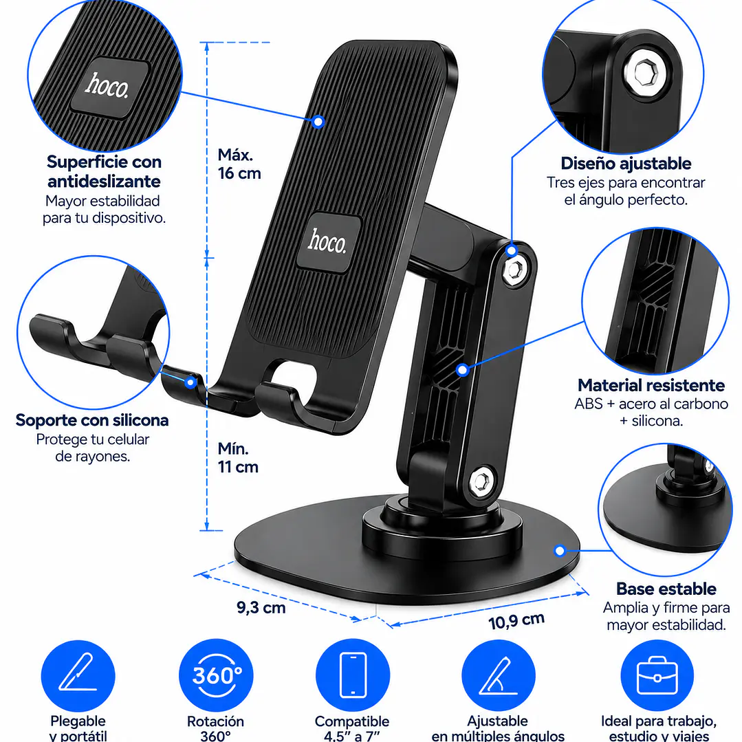 Soporte Celular Para Escritorio Hoco HD6  3