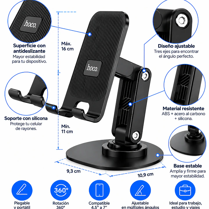 Soporte Celular Para Escritorio Hoco HD6  3