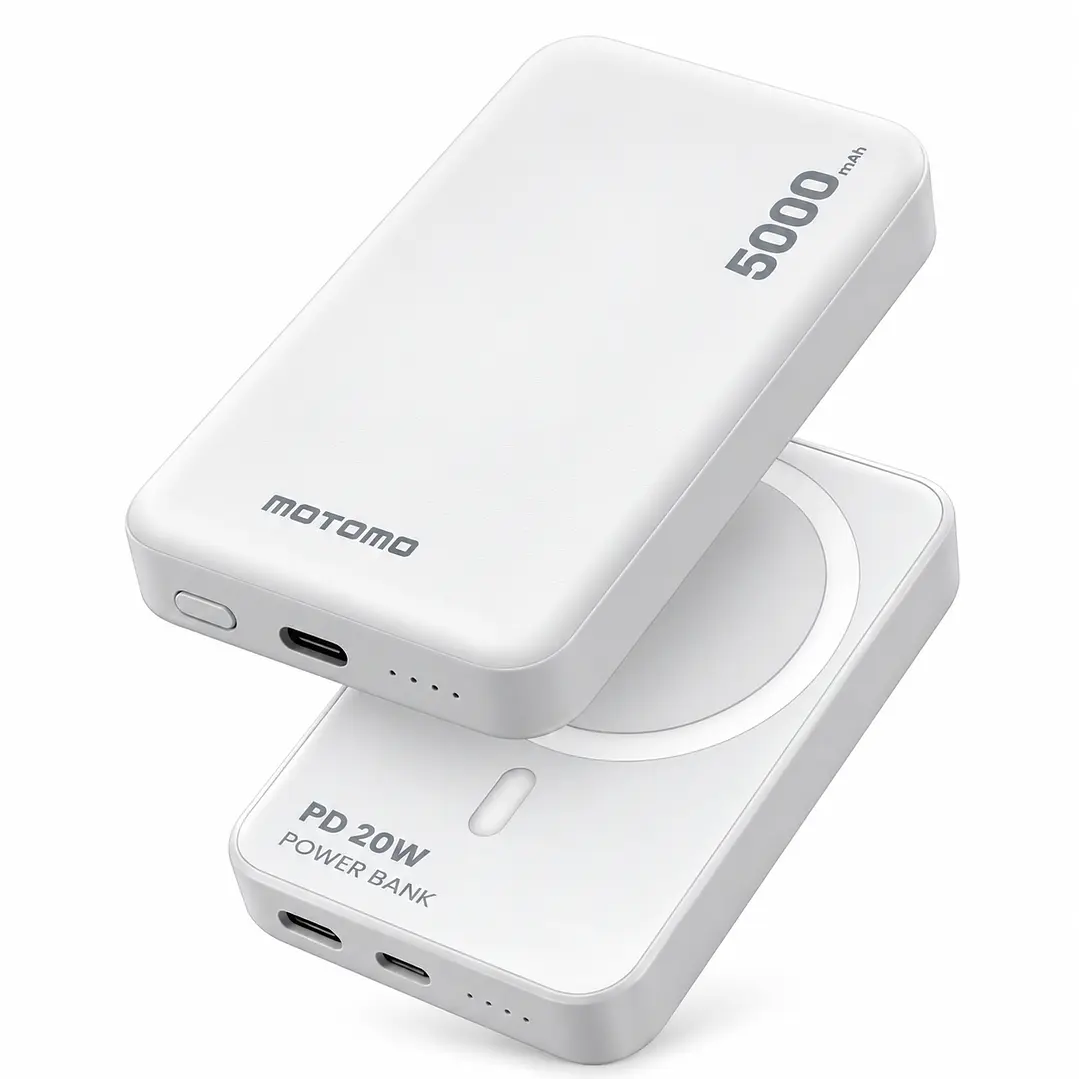 Power Bank Magsafe Motomo 5000mAh – Carga Inalámbrica 15W y USB-C PD 20W 1