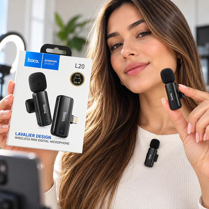 Microfono Inalámbrico Compatible con iphone conexion Lightning L20 3