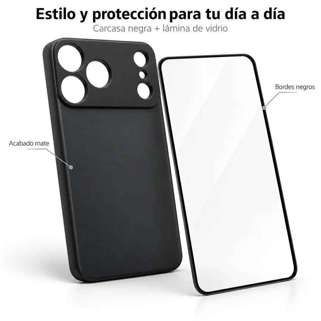 Carcasa Para iPhone 17 Pro Max / 18 Pro Max+Lamina de vidrio 2
