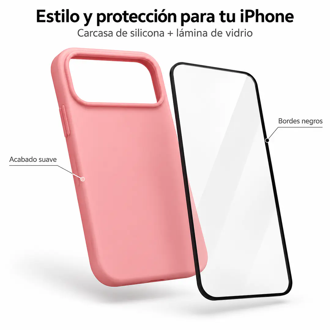 Carcasa Para iPhone 17 Pro Max / 18 Pro Max+Lamina de vidrio 6