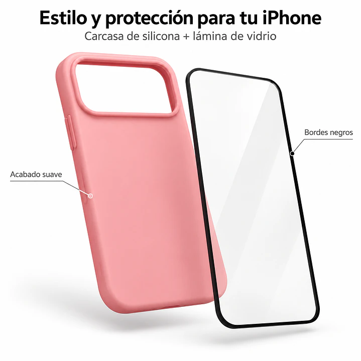 Carcasa Para iPhone 17 Pro Max / 18 Pro Max+Lamina de vidrio 6