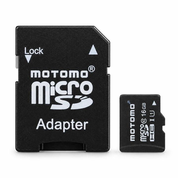 Tarjeta de Memoria MicroSD Motomo 16 GB Clase 10 con Adaptador SD 1
