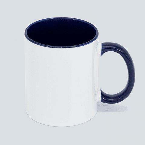 Taza personalizable 11oz Interior Azul