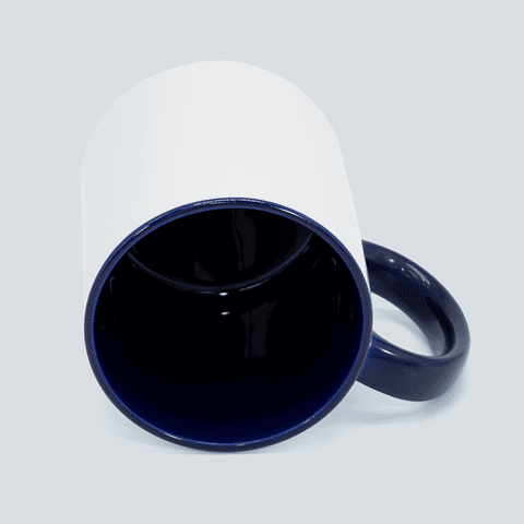 Taza personalizable 11oz Interior Azul
