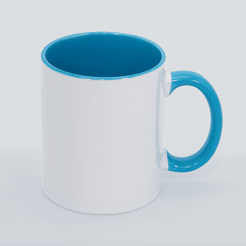 Taza personalizable 11oz Interior Celeste