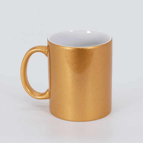 Taza Personalizable 11oz Dorada Metalica