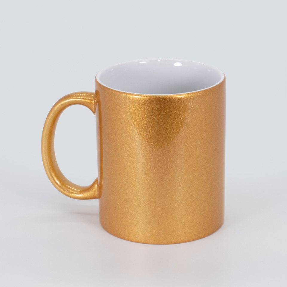 Taza Personalizable 11oz Dorada Metalica 1