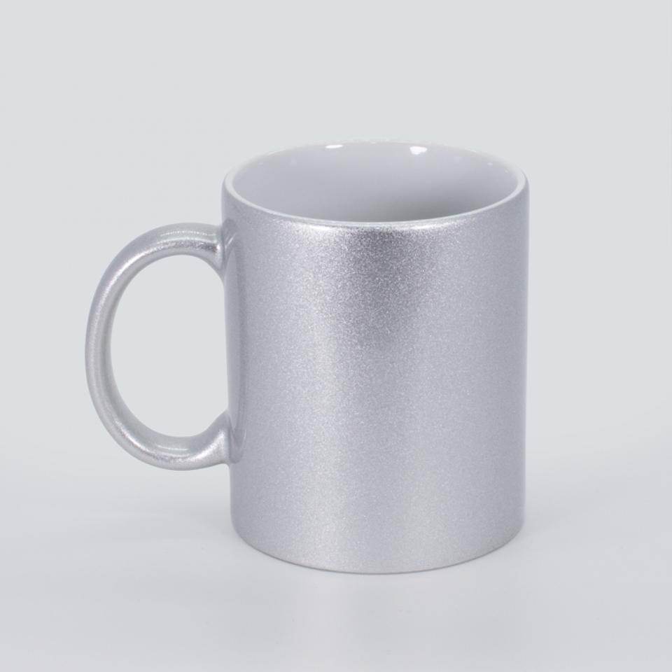 Taza Personalizable 11oz Plateado Metalica 1